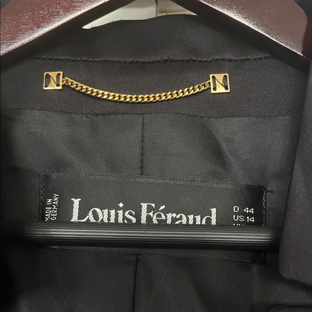 Louis Feraud Black Blazer with Gold Buttons - Picture 3 of 16